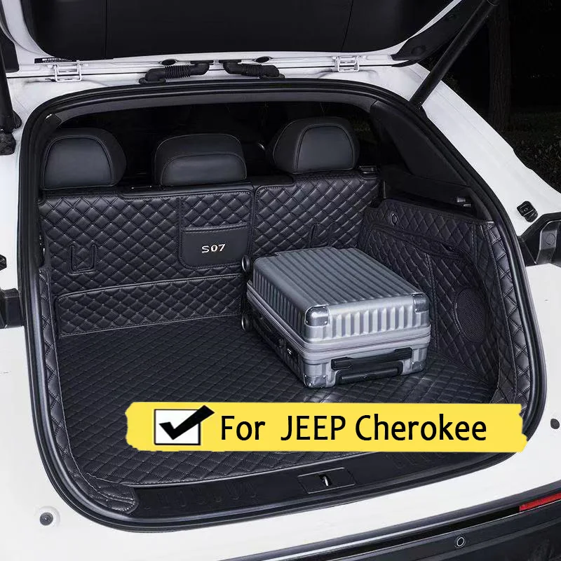 

Custom Full Set Rear Cargo Liner Car Trunk Mat For JEEP Cherokee 2020 2019 2018 2017 2016-2014 Tail Boot Tray luggage Pad Carpet
