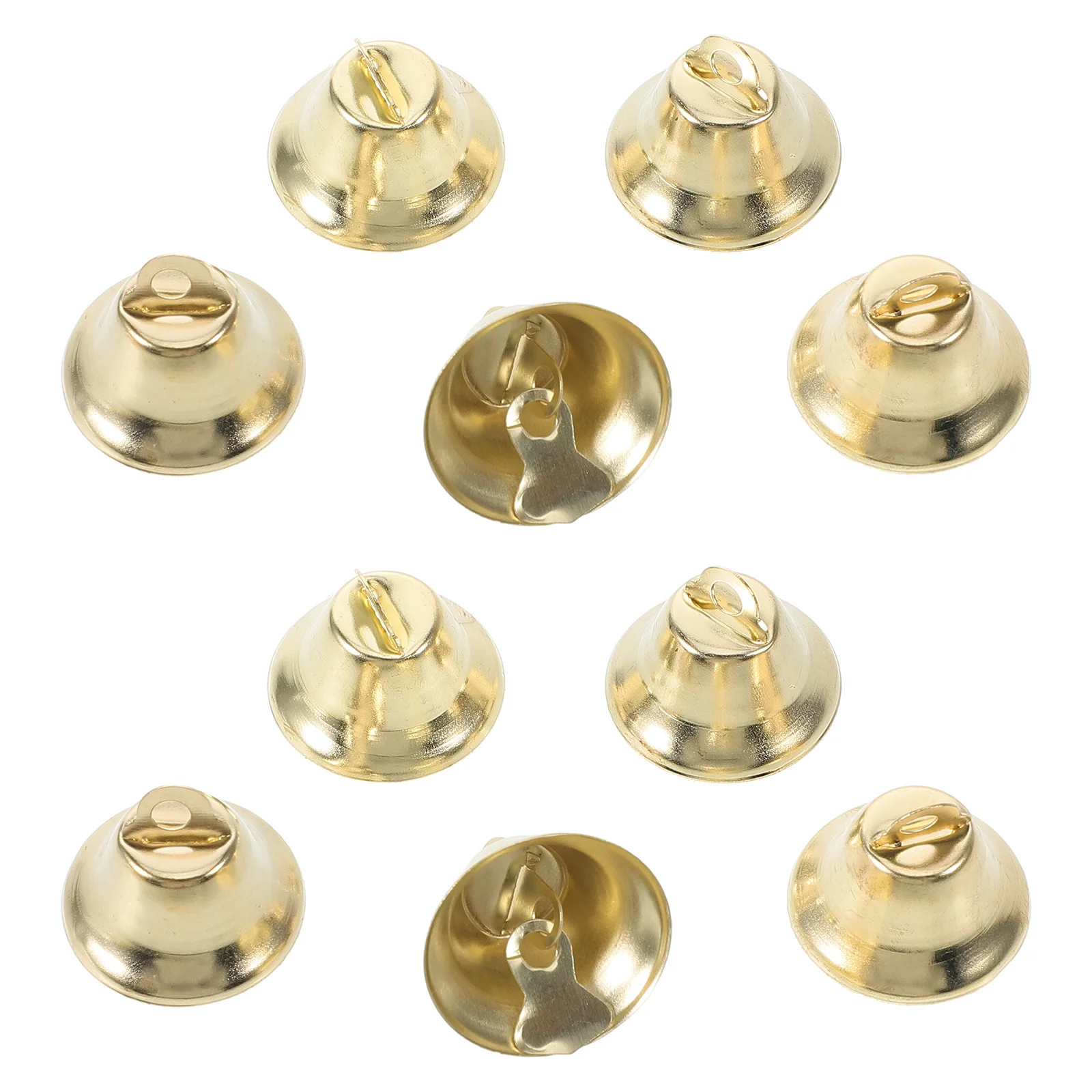

10Pcs Small Golden Metal Jingle Bells Christmas Decorations Xmas Tree Ornaments DIY Crafts Holiday Gift Packaging