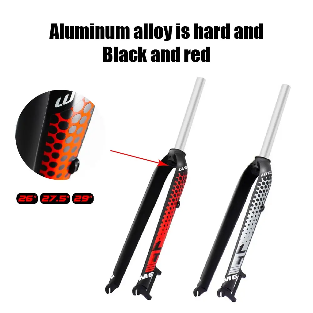 

Вилки для горного велосипеда LUTU для MTB 29/27,5/26 дюймов и шоссейного велосипеда 700C Жесткая вилка - дисковый тормоз из алюминиевого сплава Аксессуары для велоспорта