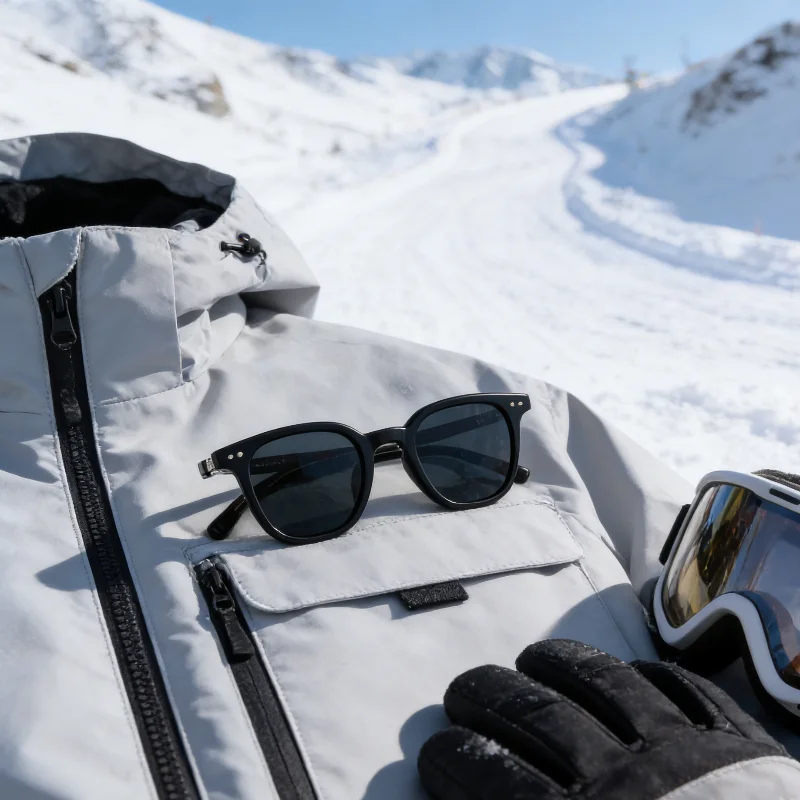 

Vintage Oversized Polygonal Sunglasses Wood Grain Temple Frosted Gray Stylish Eyewear for Men Women