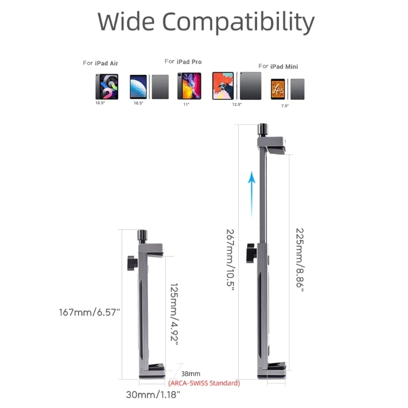 Phone Holder Stand Tripod Clip with Cold Shoe Mount for Pad Mini 3 Pro9.7 Dropshipping