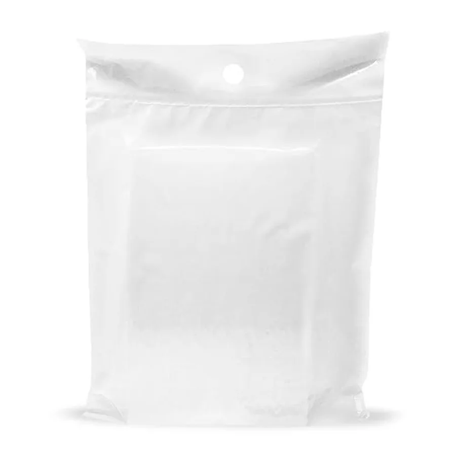 

9x12 White Disposable Car Trash Bags, Leak-proof, Small Size, 50 Pack, 2 Mil Thick, with Die-Cut Handles by PPB