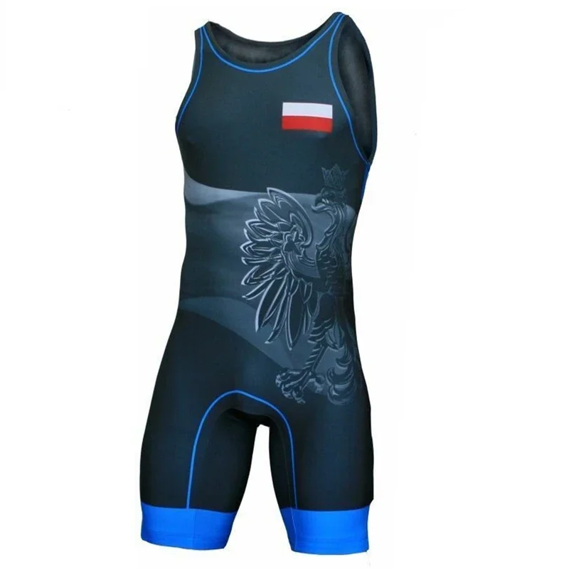 Jugend & Erwachsene Wrestling Bodysuit Singulett Trikot Outfit Fitness studio ärmellose Triathlon Powerlifting Kleidung Schwimmen Laufen