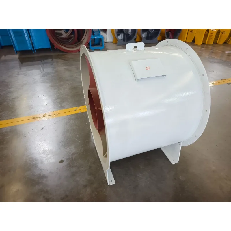 High-efficiency axial flow fire exhaust fan, wheeled design, suitable for industrial emergency ventilation systems