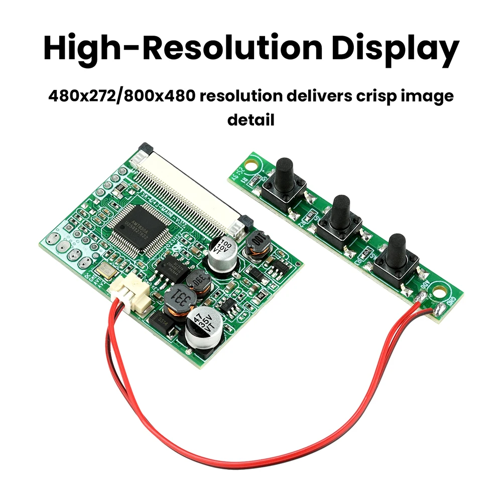 4.3/5 Inch LCD Display Driver Board Module for Car Audio Visual Industrial Control with High Resolution Auto Switching