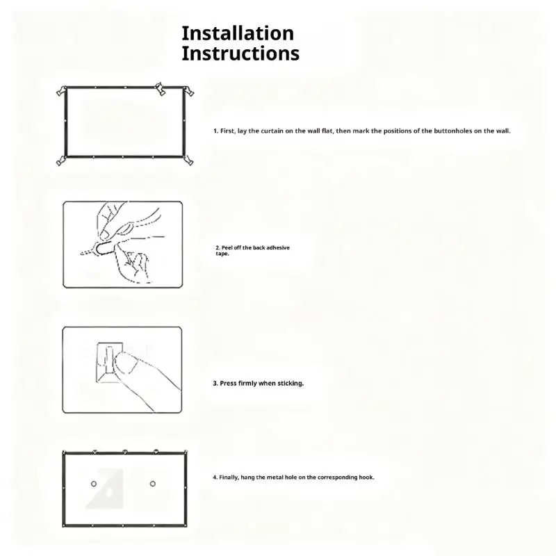 

652F Anti Light Projector Screen Foldable Portable Metal Coated Indoor and Outdoor Use Quick Assembly Not Require Tools