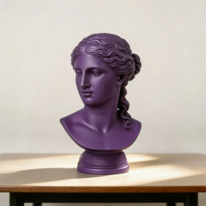 Aphrodite Venus Büste Statue Griechische Mythologie Göttin Skulptur Kreative Heimdekoration für Wohnzimmer Arbeitszimmer Desktop Kunstfigur Geschenk – Detail 5