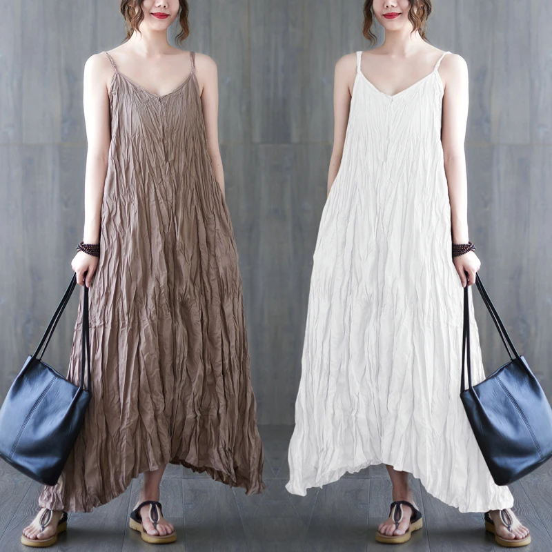 

Художественное однотонное сложенное длинное платье-конверт с жилетом под юбкой трапециевидной формы, антивозрастное скрытие бедер