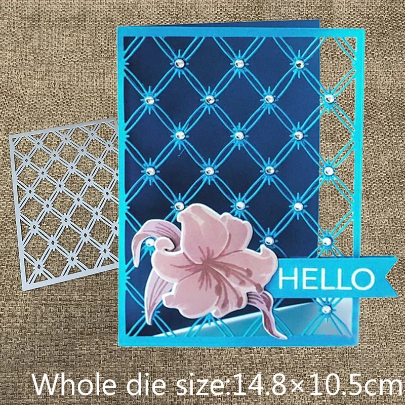 

XLDesign Craft Metal Cutting Dies Edgeless rectangle diamond background scrapbooking Album Paper Card Craft Embossing Die Cuts