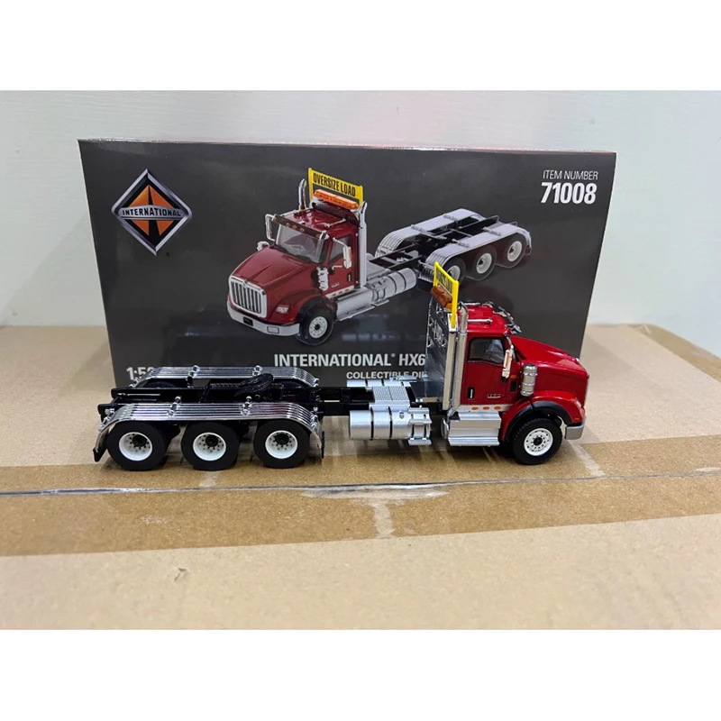 DM ダイキャスト 1:50 インターナショナル HX620 牽引ヘッド 3 軸アメリカントレーラートラック合金モデル 71008 コレクションお土産ディスプレイ