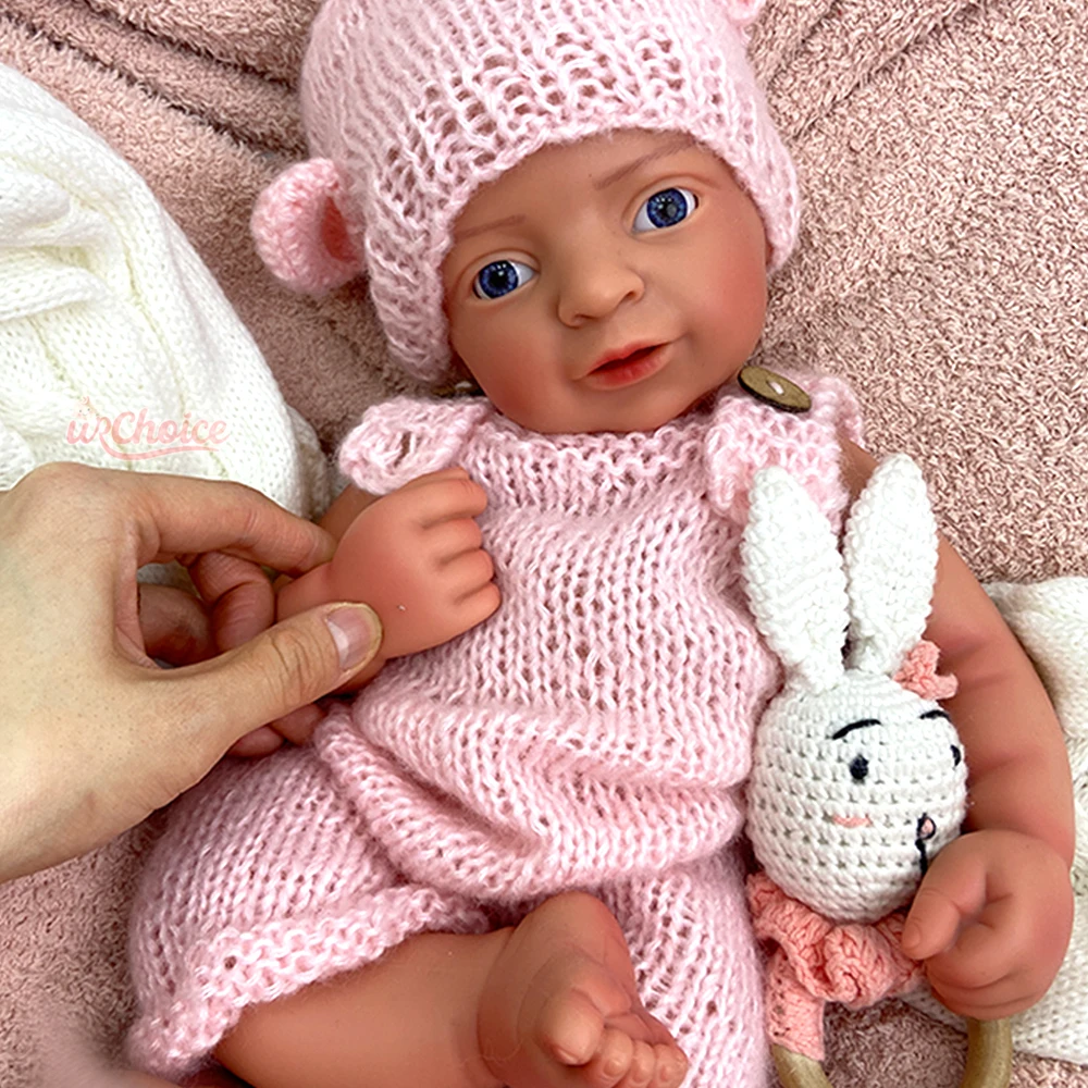 La niña suave de 17 pulgadas puede usar chupetas realistas pesadas de silicona renacido bebé pintado a mano venas visibles regalo de muñeca para la demencia