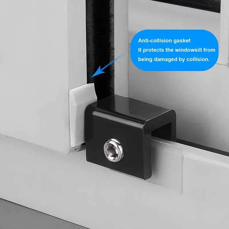 Kids And Pet Safety Window Lock Adjustable Stopper For Sliding Doors Anti Theft