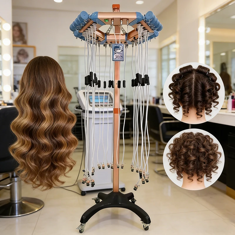 With ceramic heating function, salon-grade 24/30 bar curler for hairstyling