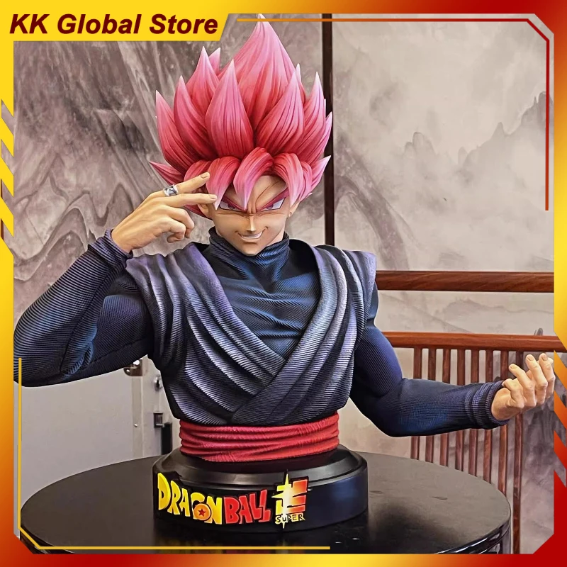 Nuovo 1/2 Dragon Ball Anime Figura Super Saiyan ROSA Perimetro Modello In Resina Avanzata Statua Decorazione Ornamenti Regali di Capodanno Giocattolo