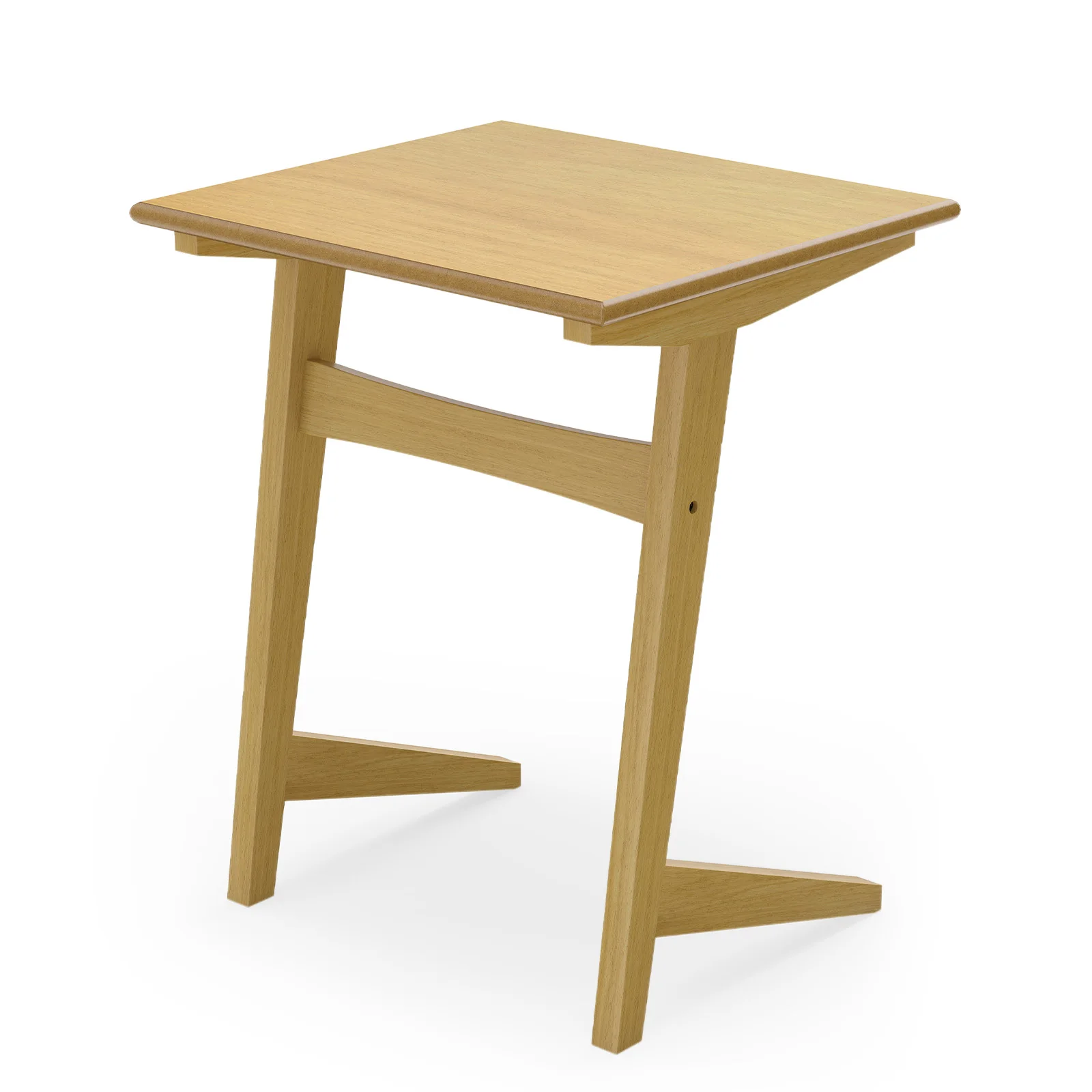 

Деревянный приставной столик для дивана с деревянной облицованной шпоном столешницей и каркасом из массива каучукового дерева для ноутбука