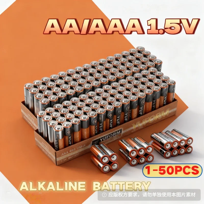 

Alkaline Batteries 1.5V Long-Lasting AA AAA for Flashlights Toys Cameras Mice Keyboards - Battery Replacement Pack