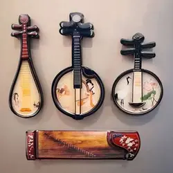 1/6 1/12 Dollhouse Musical Instruments Courtesan Pattern Multicolor Miniature Guzheng Pipa Wood Photo Props