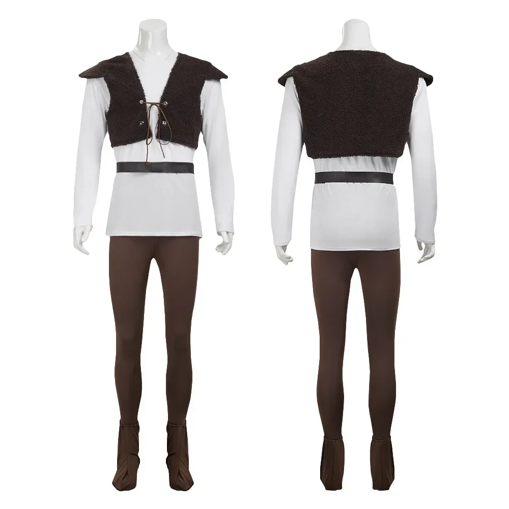 

Shrek Cosplay Costumes Green Hat Shrek Top Leather Vest Pants for Men Performance Role Play Halloween Carnival Party Outfits