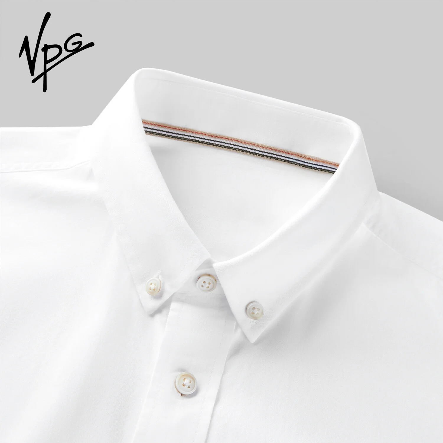 VPG 100% Cotton Men's Formal Shirts Men Suit Base Shirts Versatile Casual Solid Color Shirts For Commuting To Formal Work