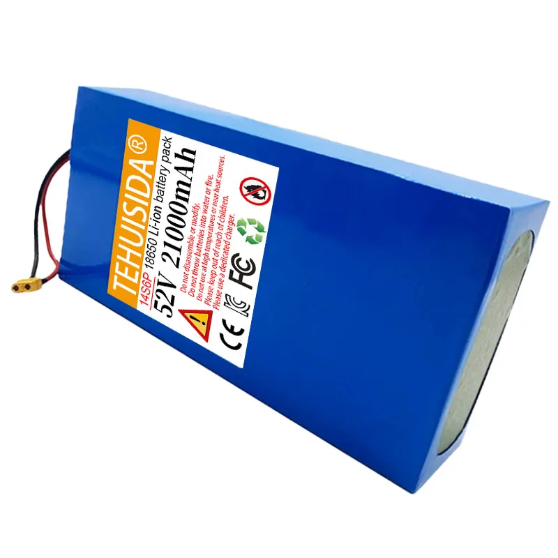 Brand New 18650 Lithium Battery Pack 14S6P 52V 21000mah Built-in 30A Balanced BMS 250-1000W High Power Electric Scooter Battery