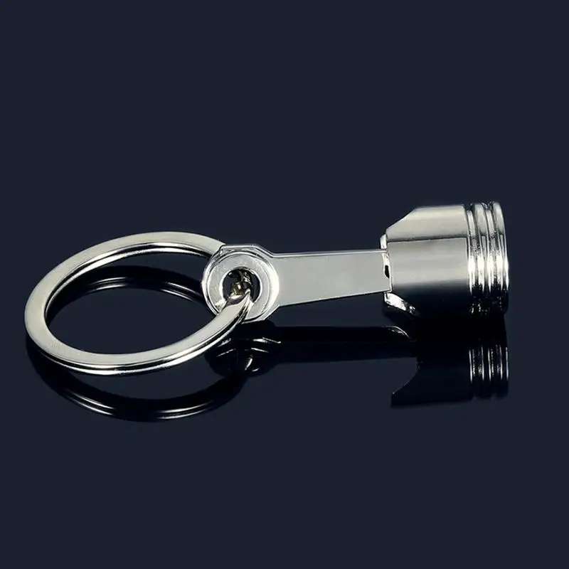 Zinc Alloy Engine Silvery Piston Key Ring Chain Keychain Key Fob Wholesale Silver Color Available European For Men Gift Trinkets