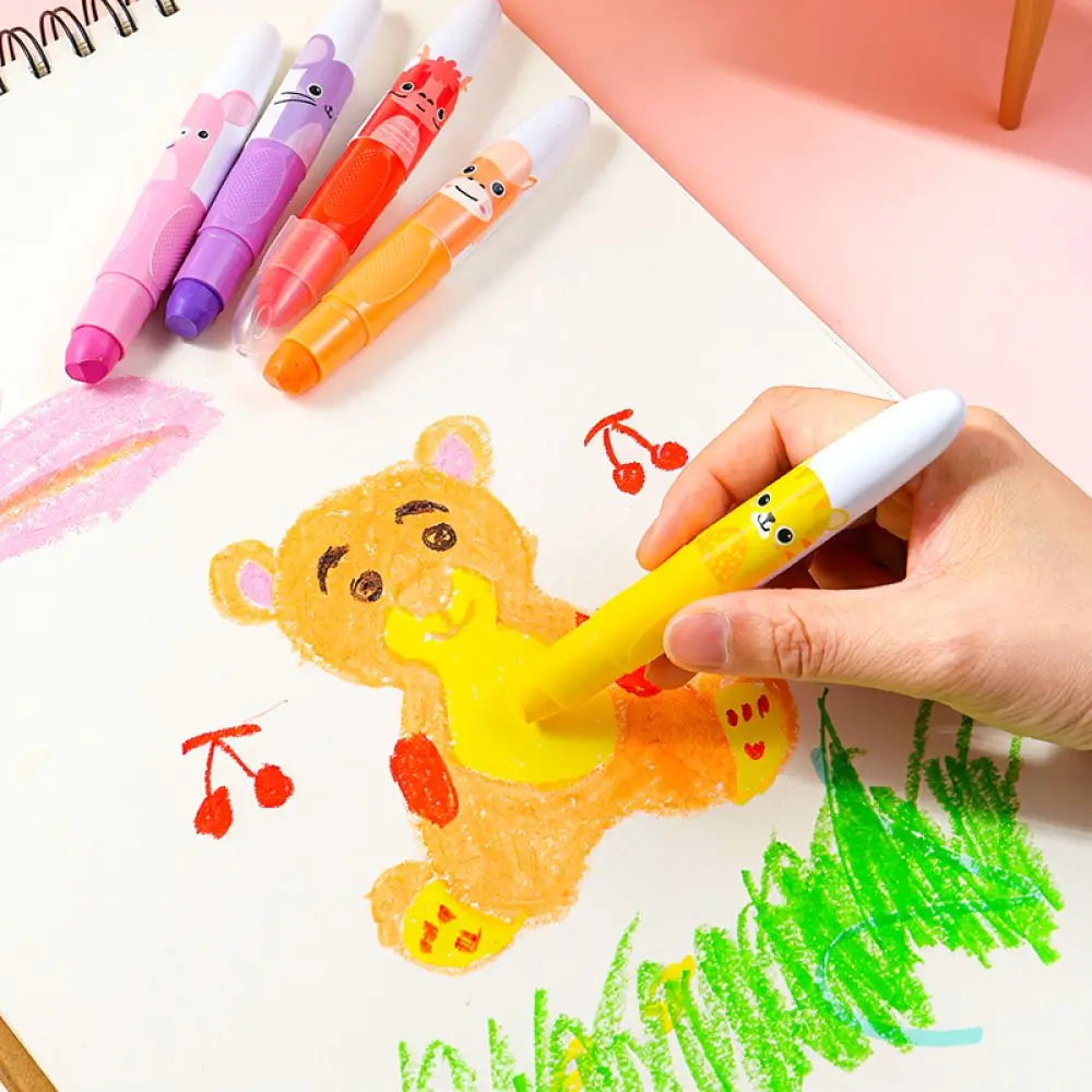 For For Shangu Kids Rotating Oil Pastels Water Soluble Drawing Sticks Clean Hand Paint Pens Professional Art Supplies