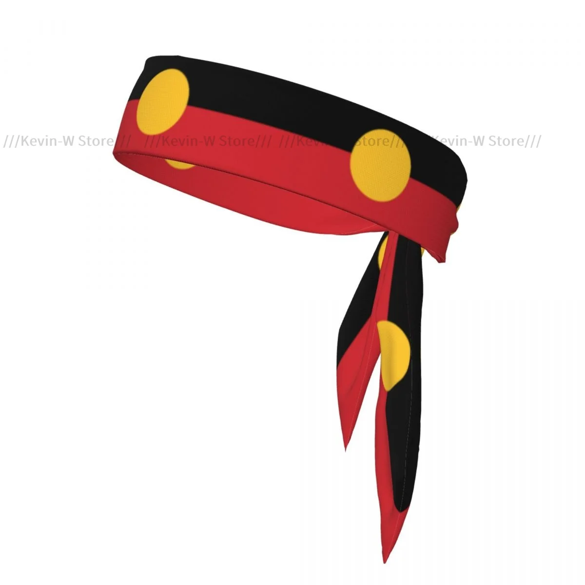 Australian Aboriginal Flag Print Bandanas Hairband Head Tie Sports Headband for Running Tennis Karate Athletics Brief Style