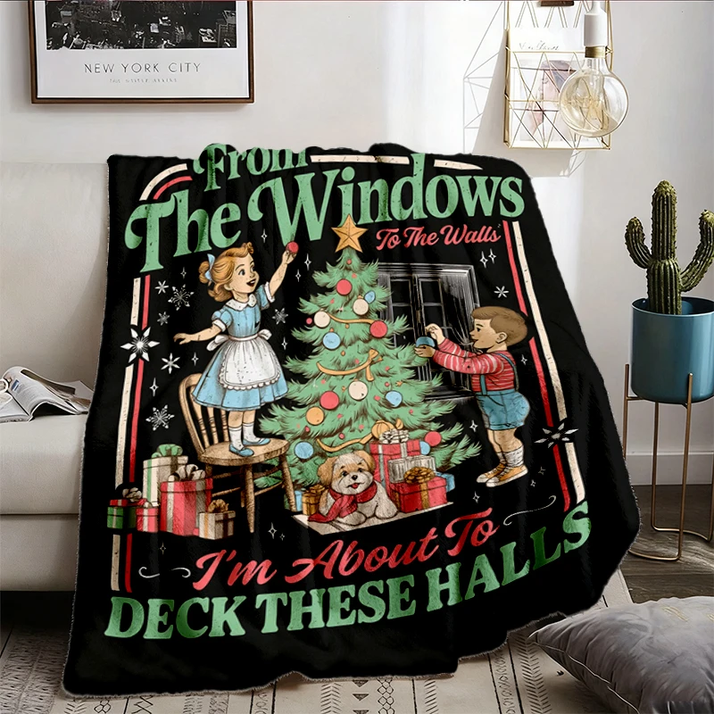The Vibe Is in Shambles Flannel Blanket, Funny Dinosaur Throw, Cute Mental Health Gift for Her