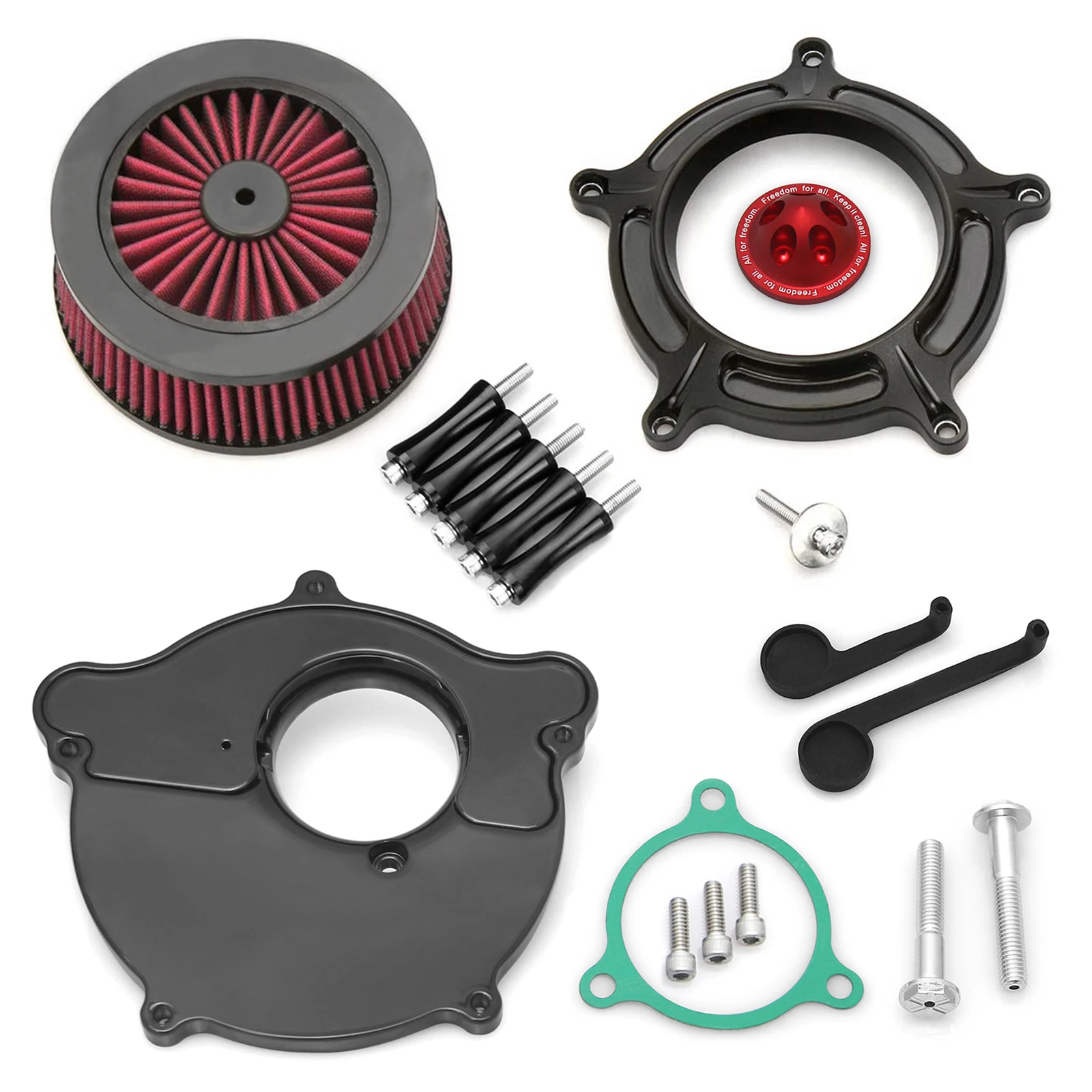 Ops Black Spike turbine Air cleaners intake filters for harley Touring M8 softail Breakout FXBRS 114 intakes 2018-2023