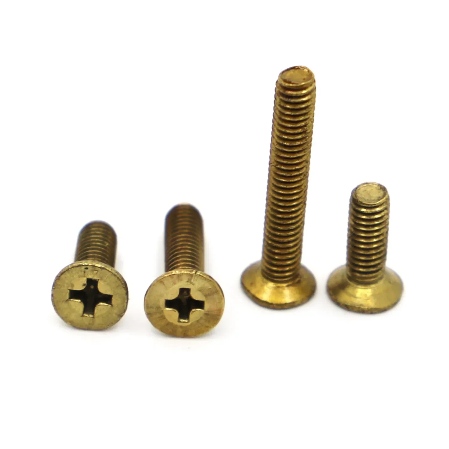 5-50pcs DIN965 M2 M2.5 M3 M4 M5 M6 GB819 Copper Solid Brass Cross Countersunk Phillips Flat Head Bolt Screw Length