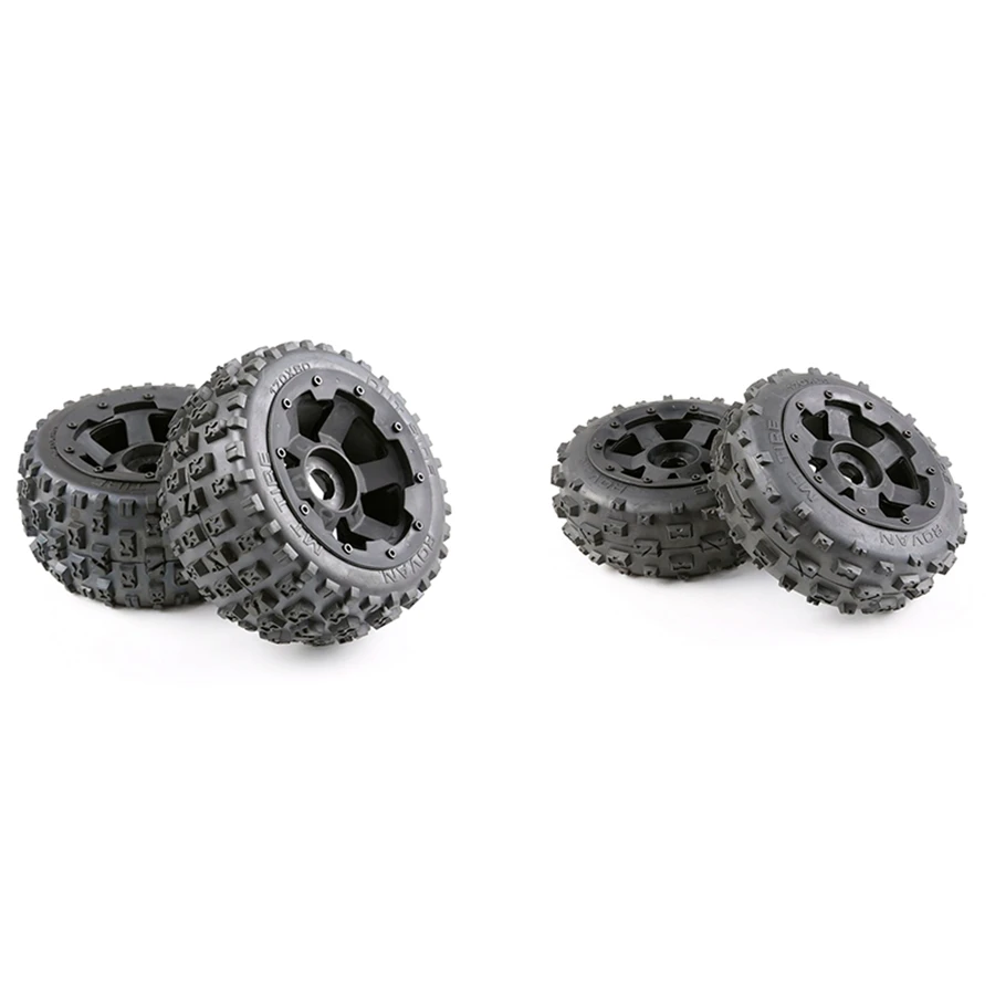 

A45F-Tyres And Wheel Hub Set For 1/5 Hpi Km Baja 5B Rc Car Parts