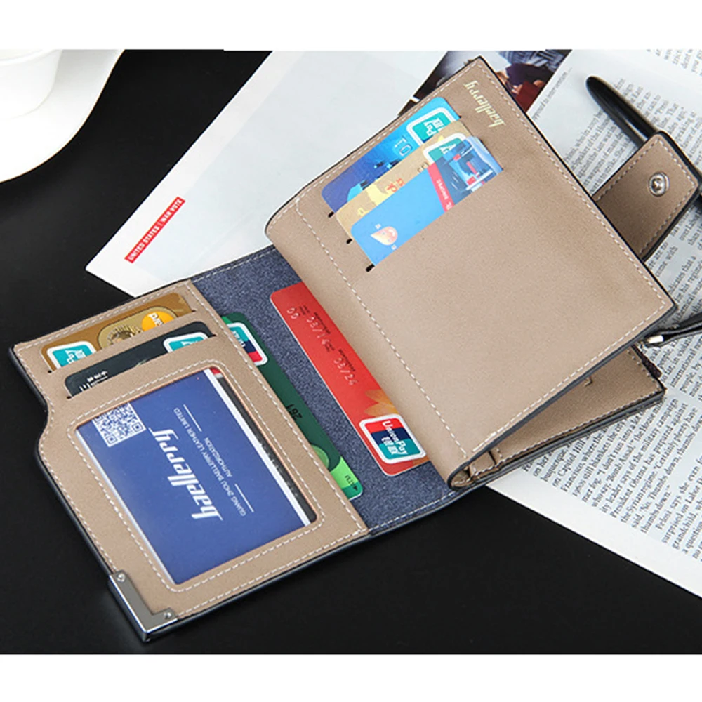 Multifunktionale Herren-Kurzgeldbörse mit Reißverschluss-Münzfach an der Seite, trendiges Herren-Accessoire, Business-Casual-Herrenbrieftasche, einfaches und stilvolles Geschenk für Männer. – Detail 12