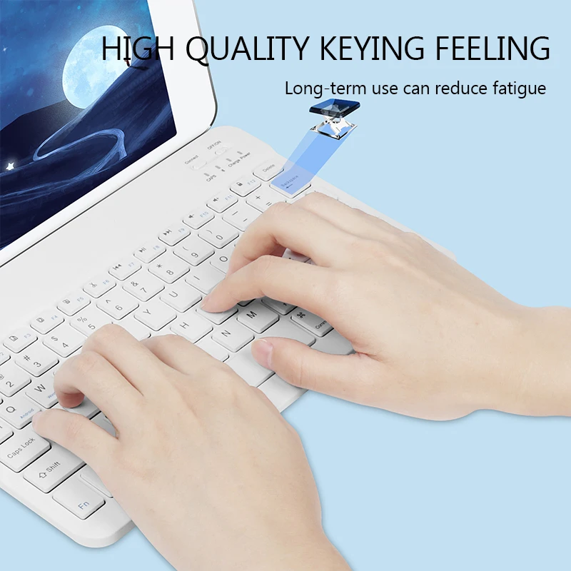 New Wireless Dual Mode Keyboard and Mouse Combos Ergonomic Multi-Device Keyboard Mouse Rechargeable for Mac/iOS/Android/Win7