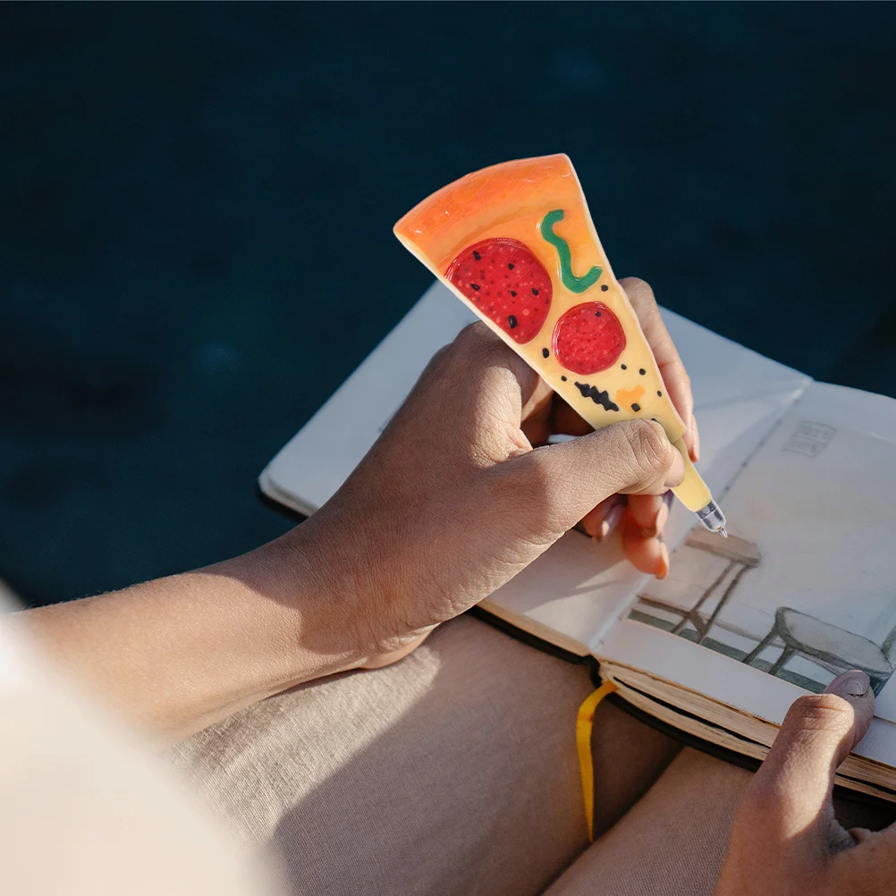 

10Pcs Realistic Pizza Shaped Ballpoint Pen Novelty Office Supplies Creative Writing Stationery Cute Pizza Themed Pen for Kids