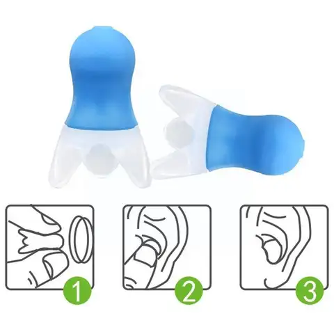 재사용 가능한 실리콘 귀마개, 압력 균등화, 비행 소음 감소, 수면 방음 소음 제거, 다기능 귀마개