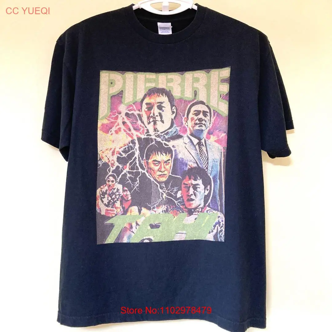 Camiseta con ranura eléctrica Pierre Taki, camiseta de banda, talla XL