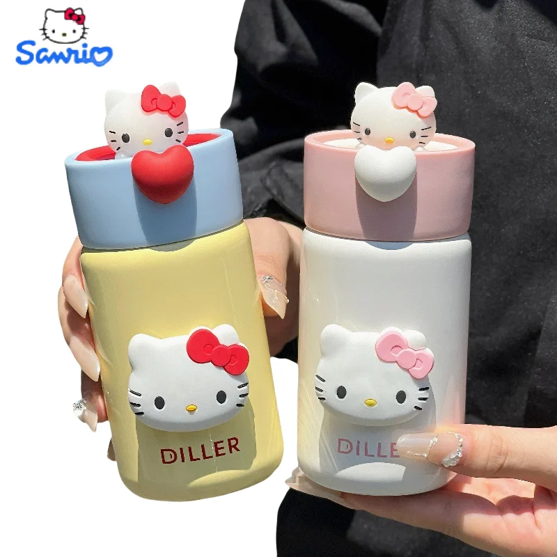 200ml Sanrio Hellokity New Mini Insulated Portable Tea Dispenser Water Cup Sealed Leak proof Stainless SteelInsulated Cup Gift