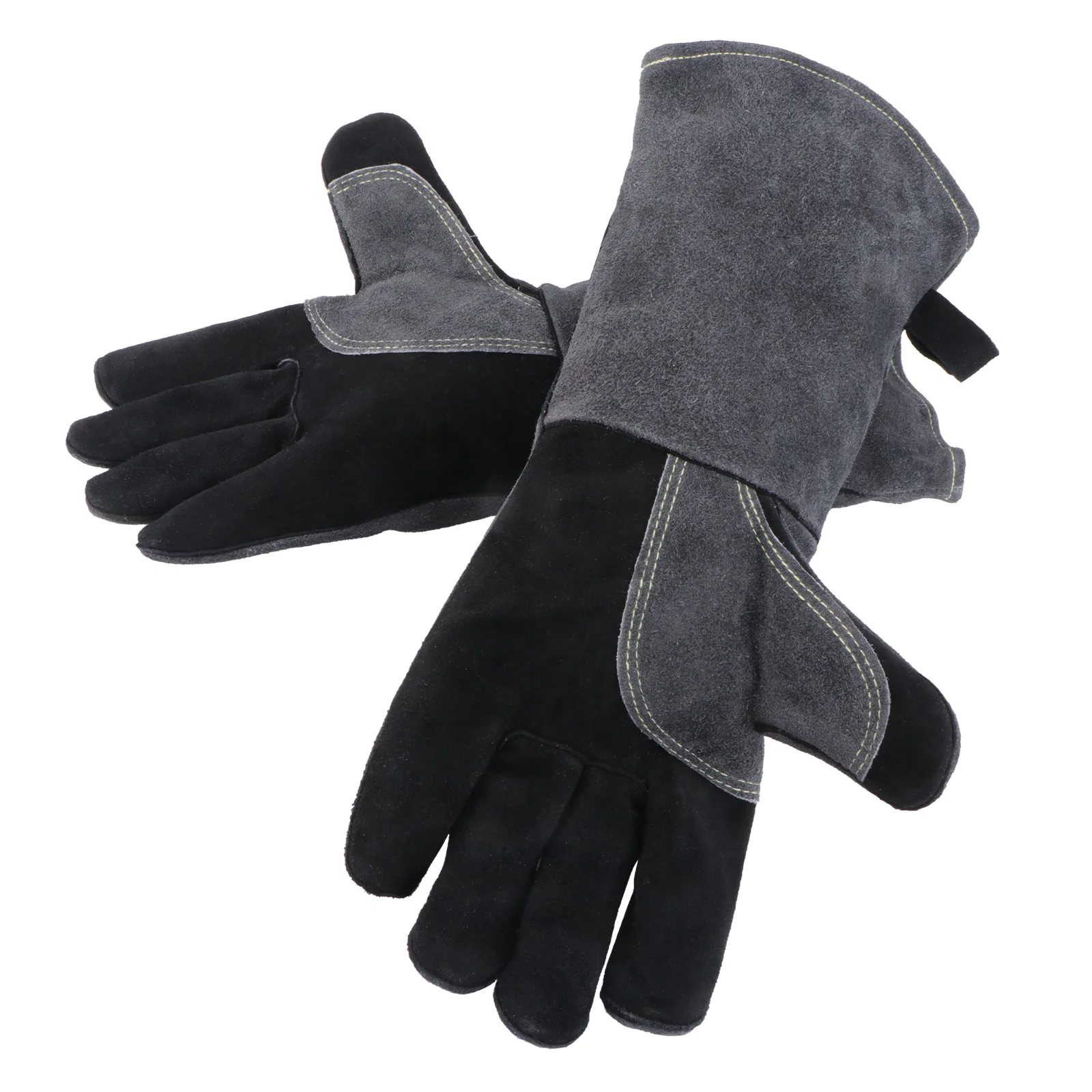 1Pairs Heat-Resistant Fireproof Gloves Extended Cuff for Wrist Forearm Protection Industrial Protective Glove Gear