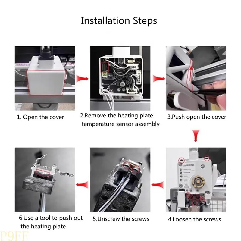 

CS1W Thermistor Kit for P1P P1S/X1C High Temperature Thermistor Retaining Clip Hotend Replacement Part 3D Printer Accessories