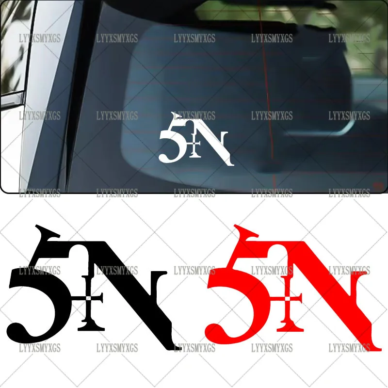 

Self-Adhesive Custom Nails NIN SIN Logo Car Stickers Waterproof Sunscreen Vinyl Decal PVC wholesale Car Accessories