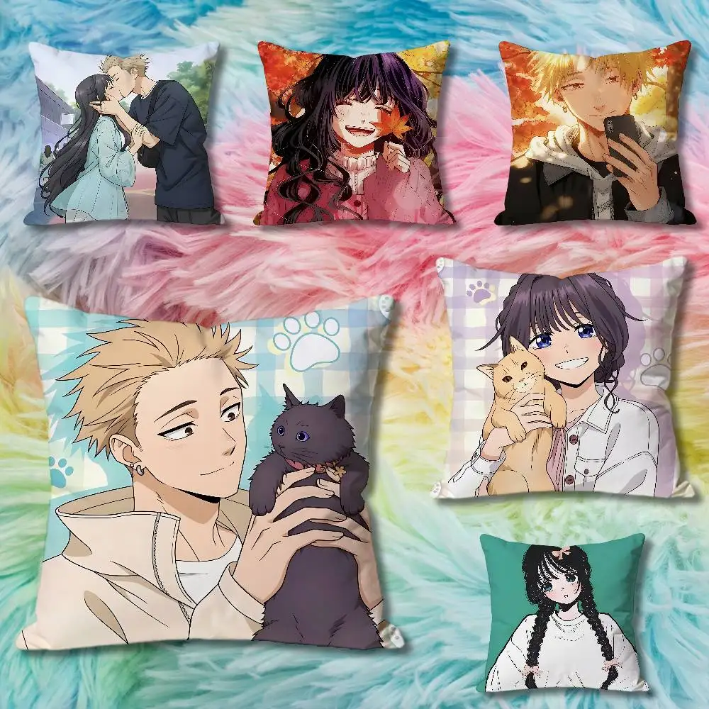 K-Kaoru Hana wa Rin to Saku Anime Celebrity Merchandise All-Match Printed Pillow Case Sofa Car Office Room Decoration Protector