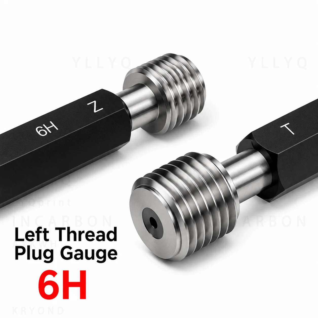Steel Double End Thread Plug Gauge 6H GO NO GO Metric M4-M60 Hex Handle Thread Gage Pitch 0.5 Measuring Tool 1PCS