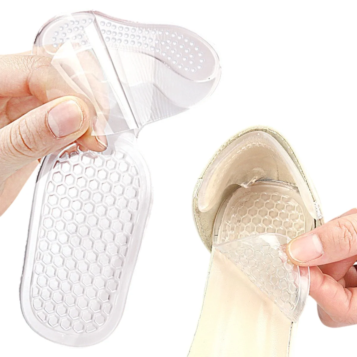 T-Shape Silicone Heel Grips Anti-Chafing Non-Slip Heel Protectors for Women High Heels Comfortable Shoe Inserts Cushion Pads
