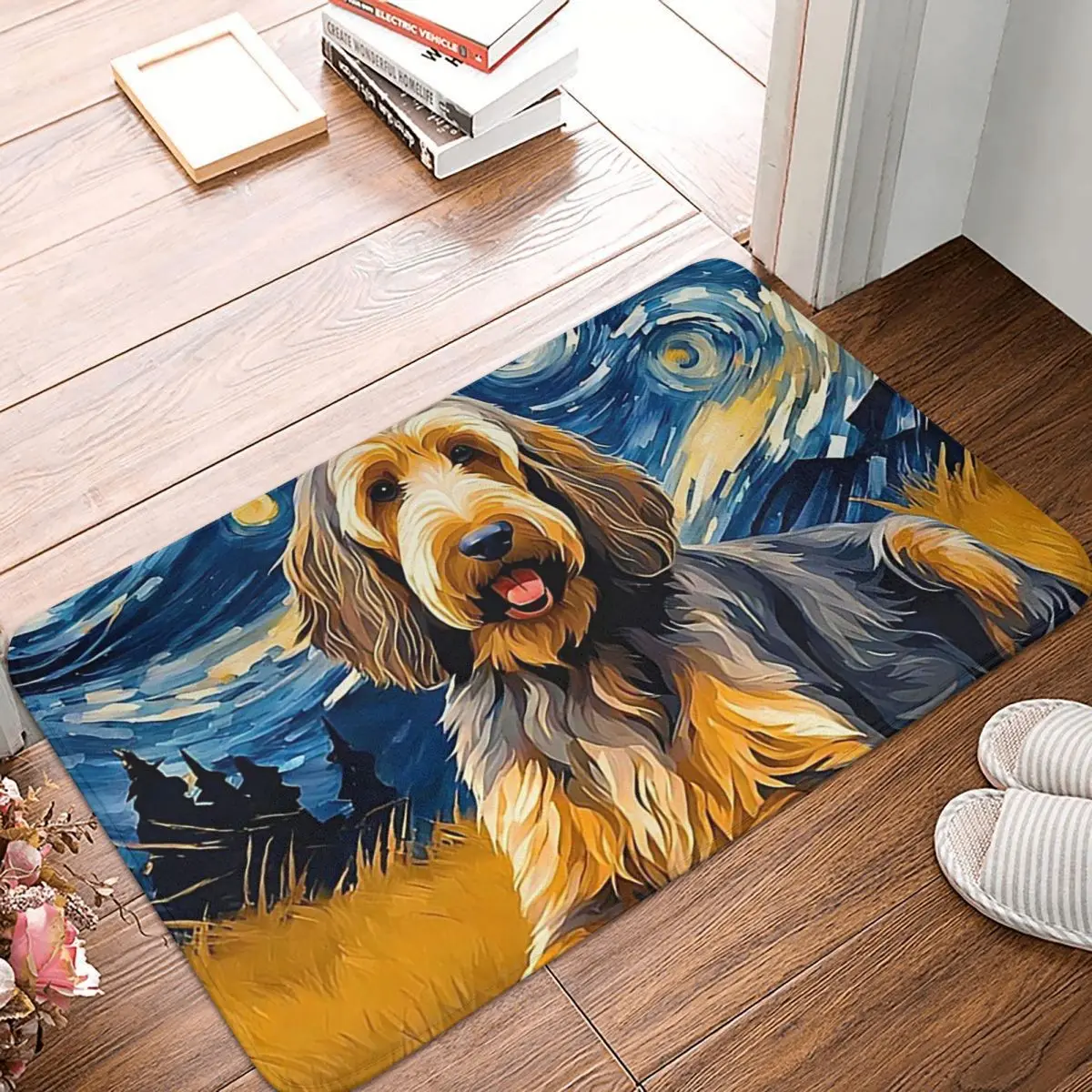 Otterhoundy Night Non-slip Doormat Floor Mat Durable Carpet Rug for Kitchen Entrance Home Bathroom Living room Footpad Mats