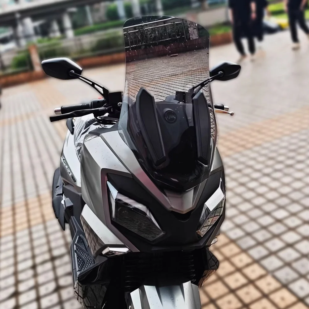 

For SYM Joyride 300 Heightened Windshield Thickened PC Front Wind Glass Rainproof Wind Deflector Modified Accessories