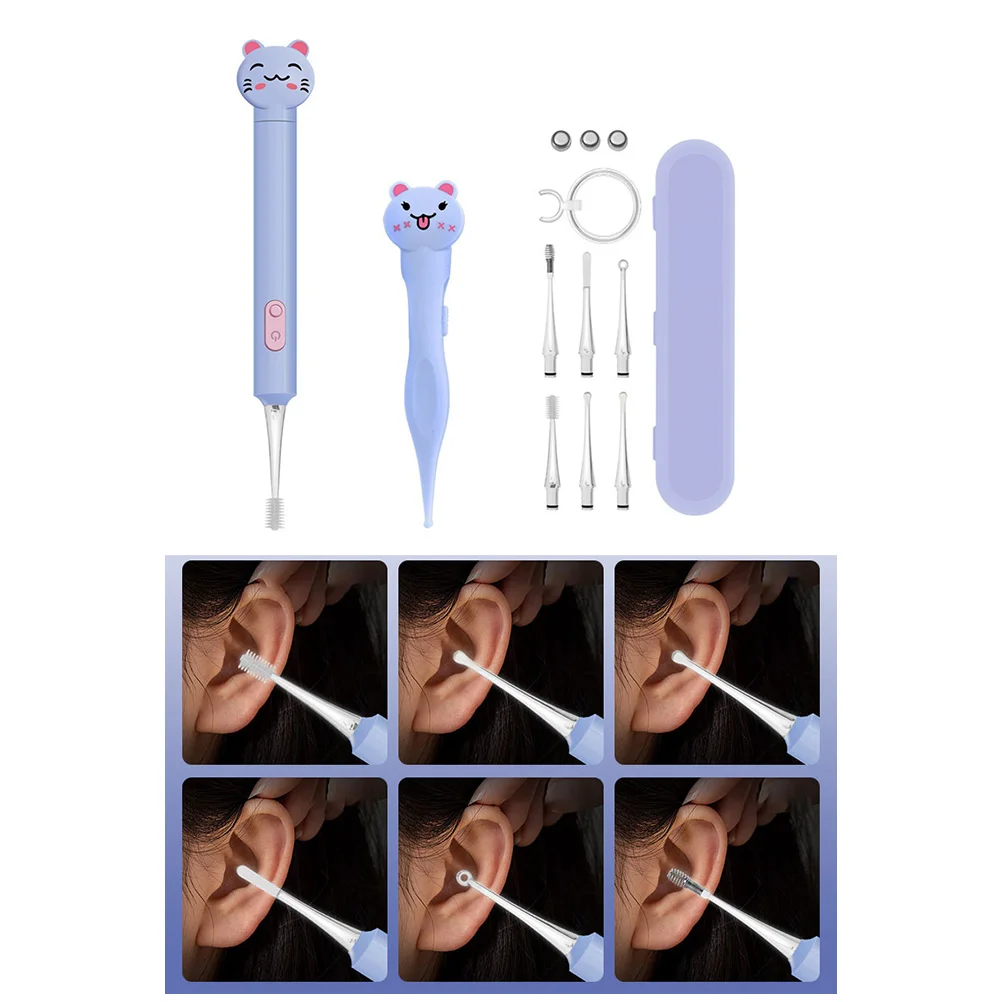 Luminous Ear Spoon Baby Spiral Accessories Charge Wax Removal Tool Plastic Kit Cleaner Tools