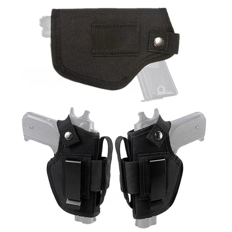 Nylon Outdoor Tactical Holster Concealed Carry Gun Pistol Bag All Size Metal Clip Glock Case Gun Holster Hunting Pistols Handgun