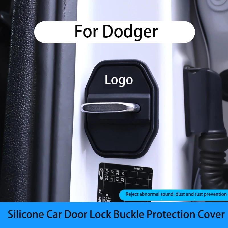 2PC/set Silicone Car Door Lock Buckle Protection Cover For Dodger 2009-2016 Journey 2010-2019 Ram