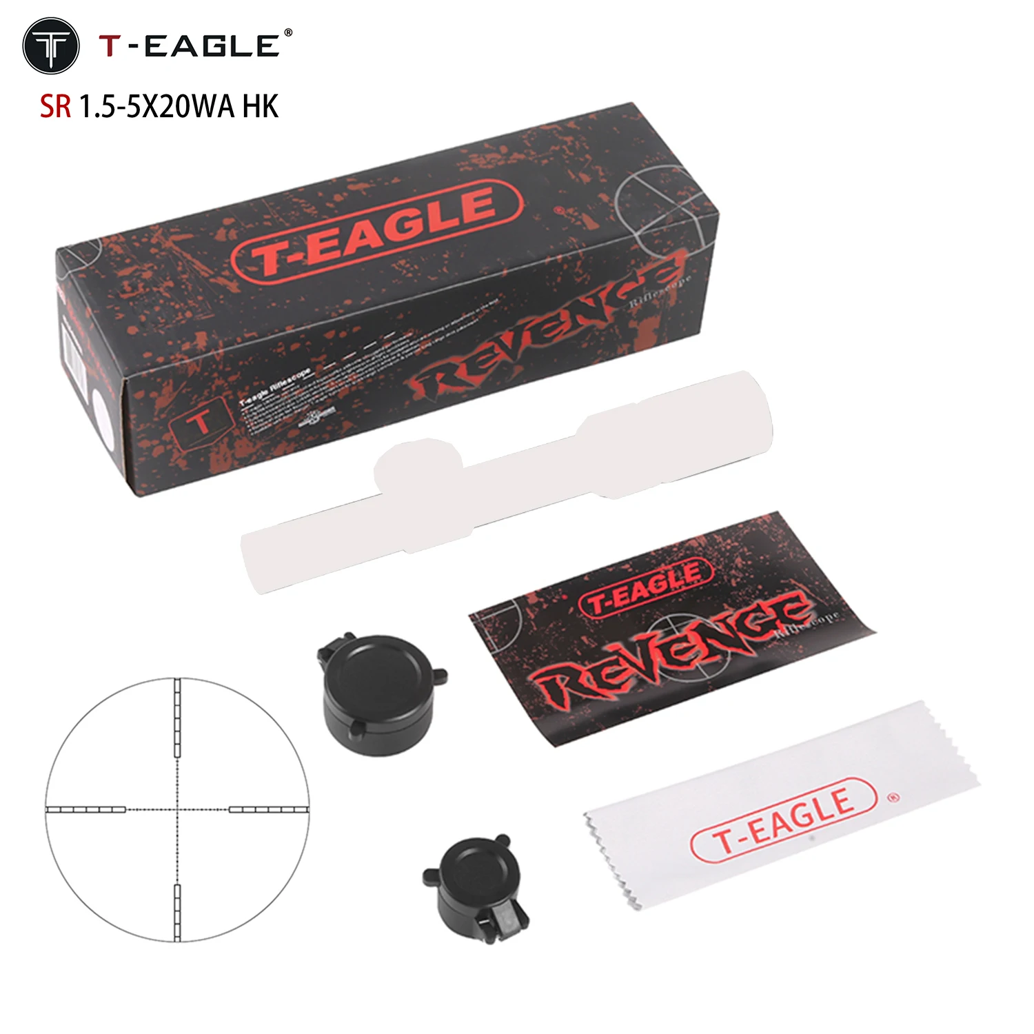 TEAGLE SR 1.5-5X20 WA HK Duplex Reticle Short Rifle Scope Tactical Airsoft Lunetas For Hunting With Mounts And Cover