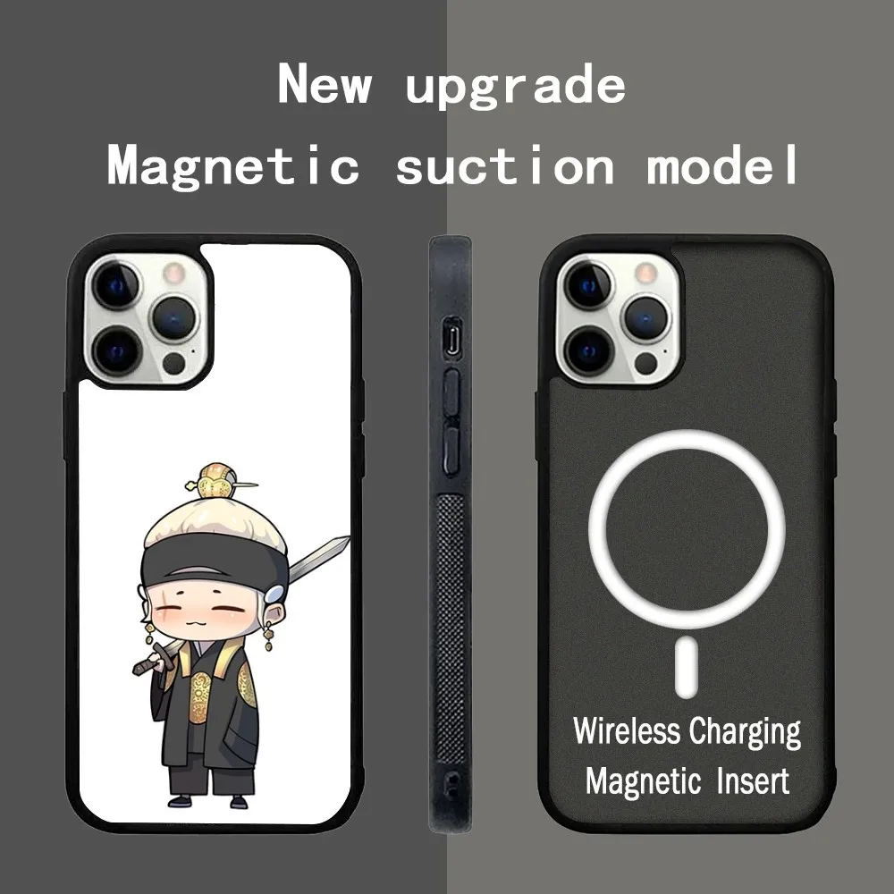 Daechwita - AGUST D-2 Chibi Art Phone Case IPhone 15 14 13 Pro Max 11 12 Mini Alex Mirror Magsafe Беспроводная зарядка